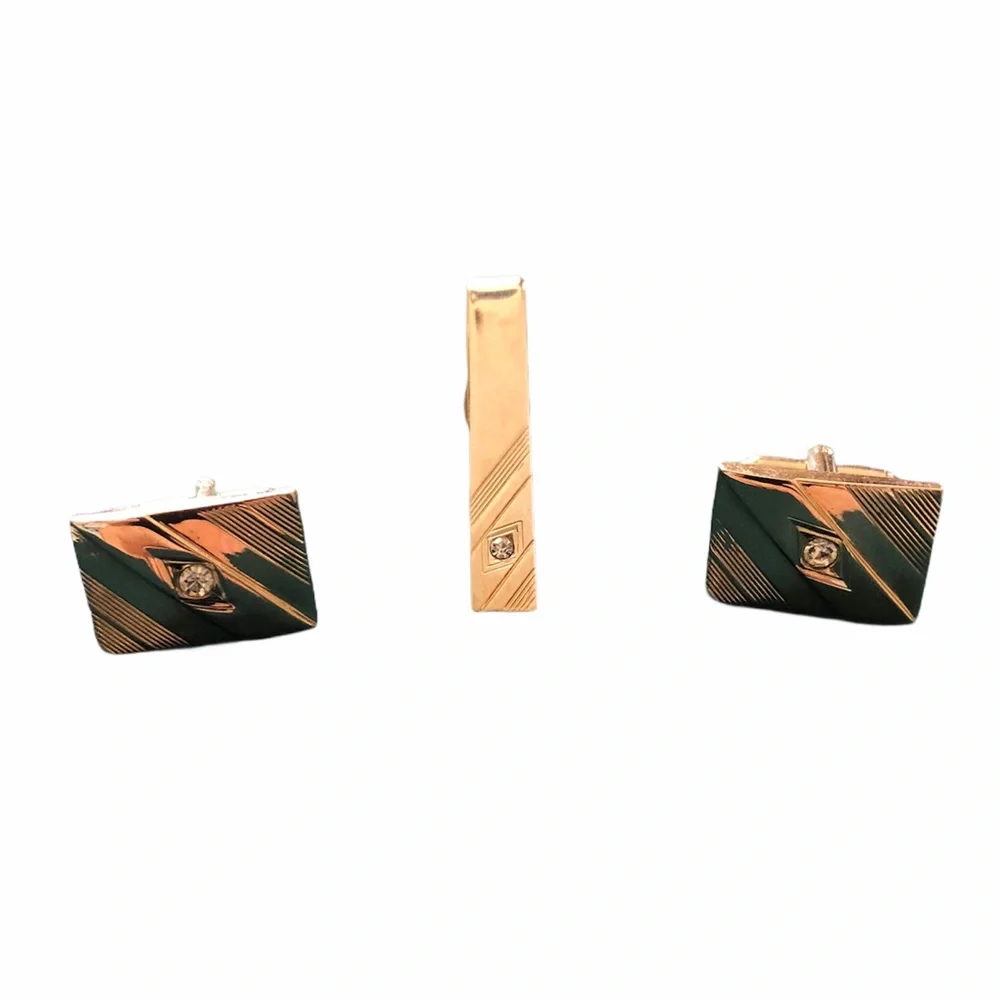 Vintage Men’s cuff link and tie tack set